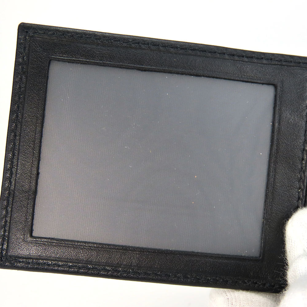GUCCI Bifold Wallet 333042 Sima leather black Micro GG mens Used