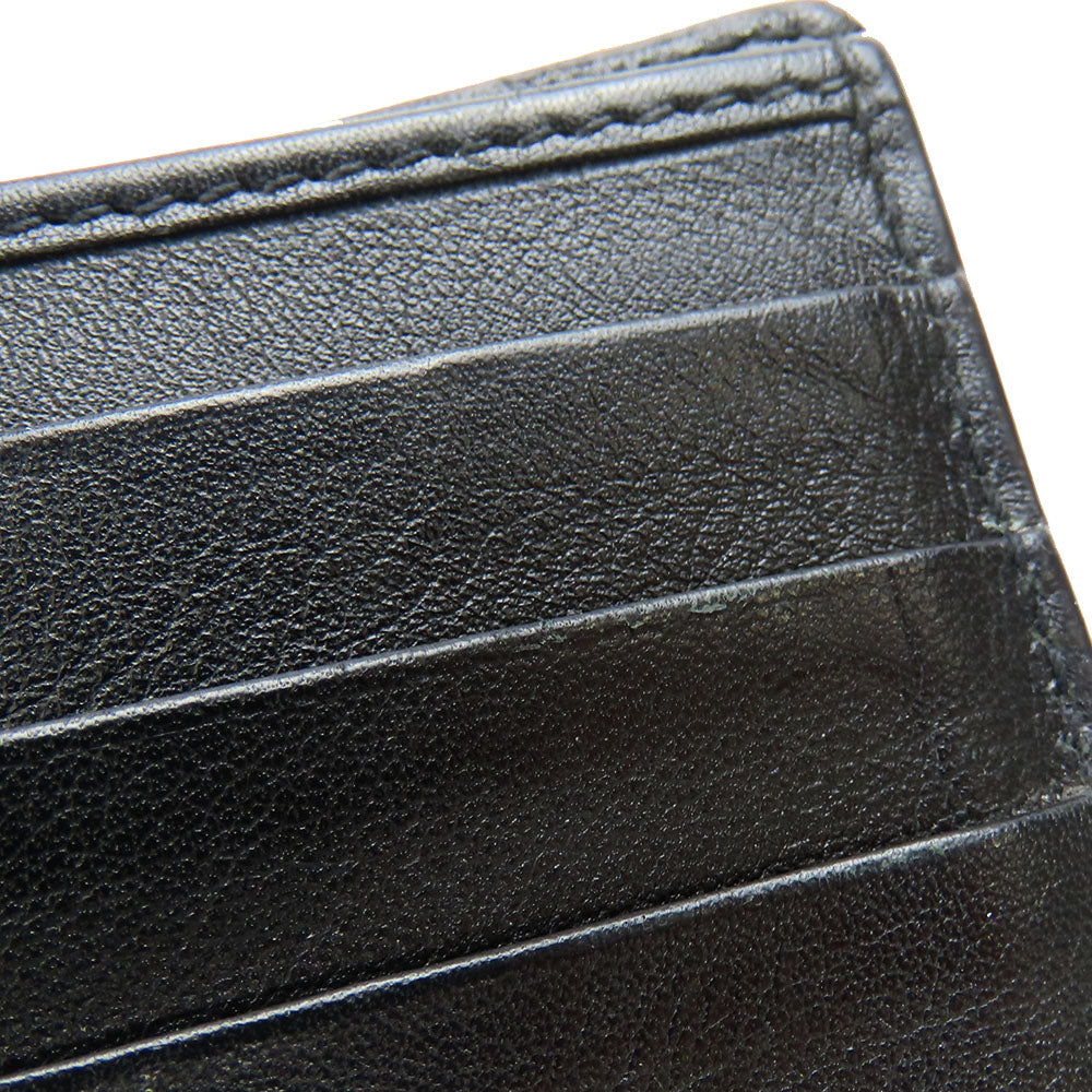 GUCCI Bifold Wallet 333042 Sima leather black Micro GG mens Used