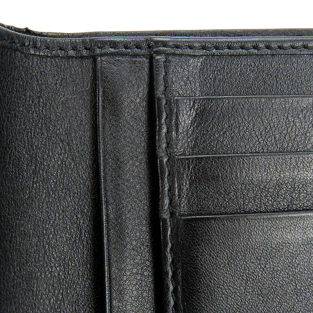 GUCCI Bifold Wallet 333042 Sima leather black Micro GG mens Used