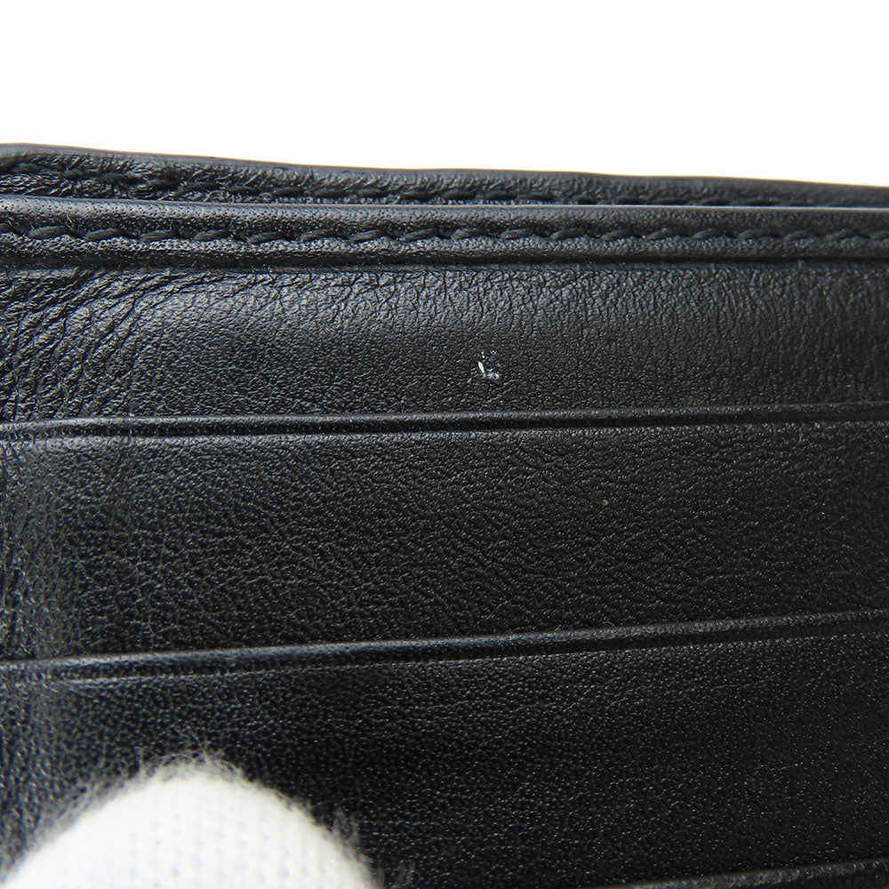 GUCCI Bifold Wallet 333042 Sima leather black Micro GG mens Used