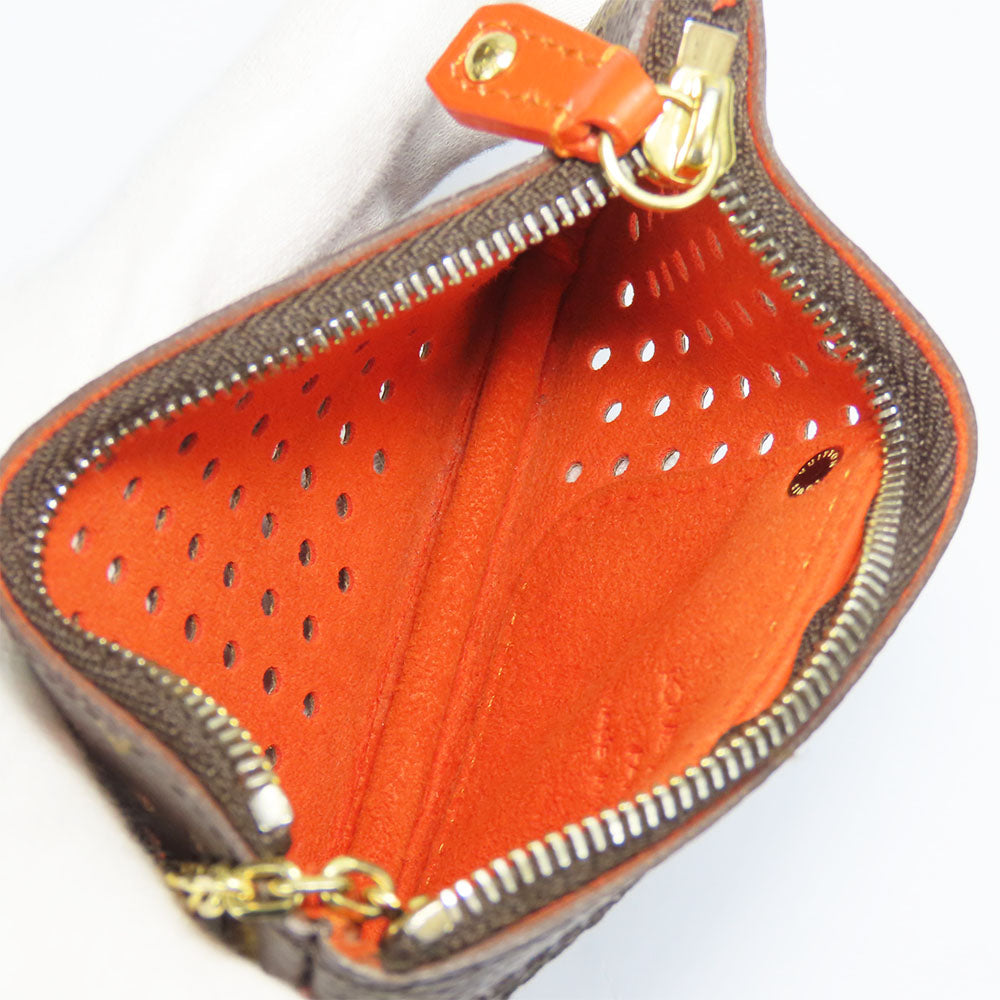 LOUIS VUITTON Coin case M95222 Monogram Brown Monogram Perfo Pochette Cre