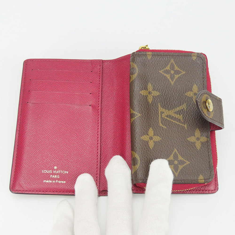 LOUIS VUITTON Bifold Wallet M69433 Monogram Fuchsia Portefeuille juliet Women Used