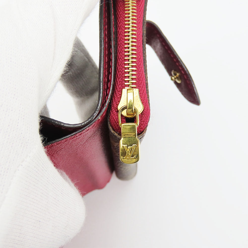 LOUIS VUITTON Bifold Wallet M69433 Monogram Fuchsia Portefeuille juliet Women Used