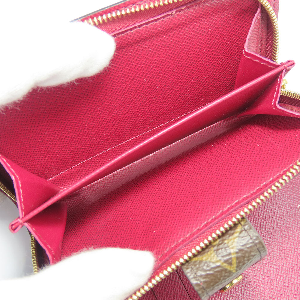 LOUIS VUITTON Bifold Wallet M69433 Monogram Fuchsia Portefeuille juliet Women Used