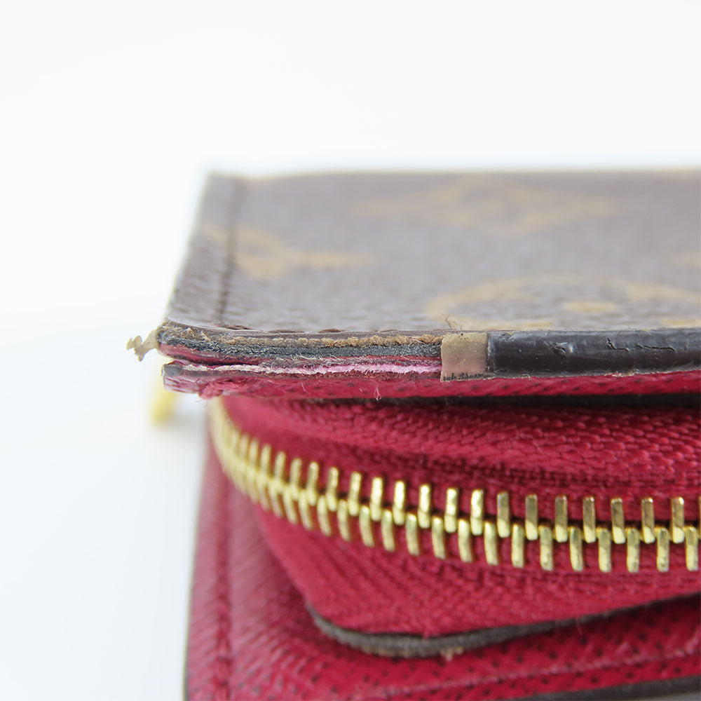 LOUIS VUITTON Bifold Wallet M69433 Monogram Fuchsia Portefeuille juliet Women Used