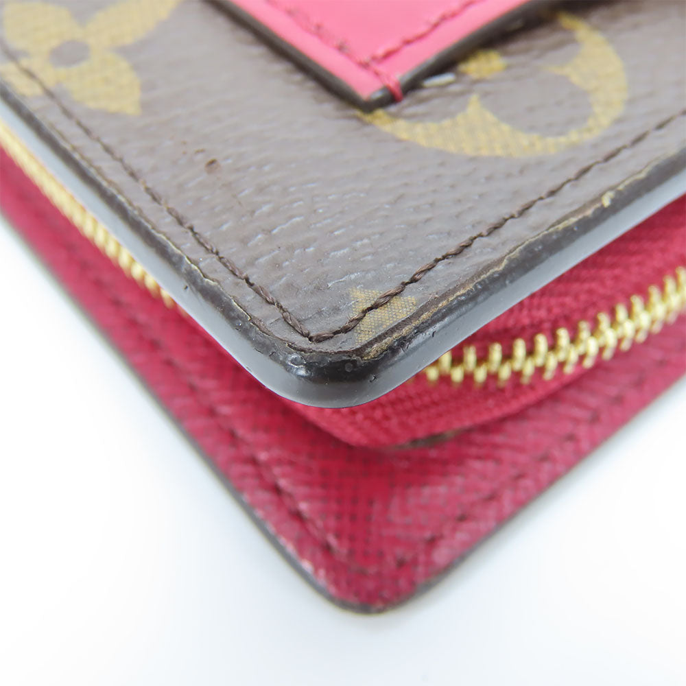 LOUIS VUITTON Bifold Wallet M69433 Monogram Fuchsia Portefeuille juliet Women Used