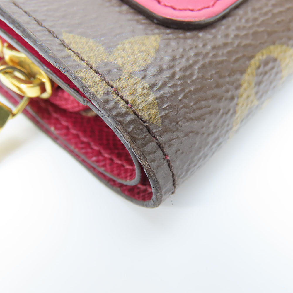 LOUIS VUITTON Bifold Wallet M69433 Monogram Fuchsia Portefeuille juliet Women Used