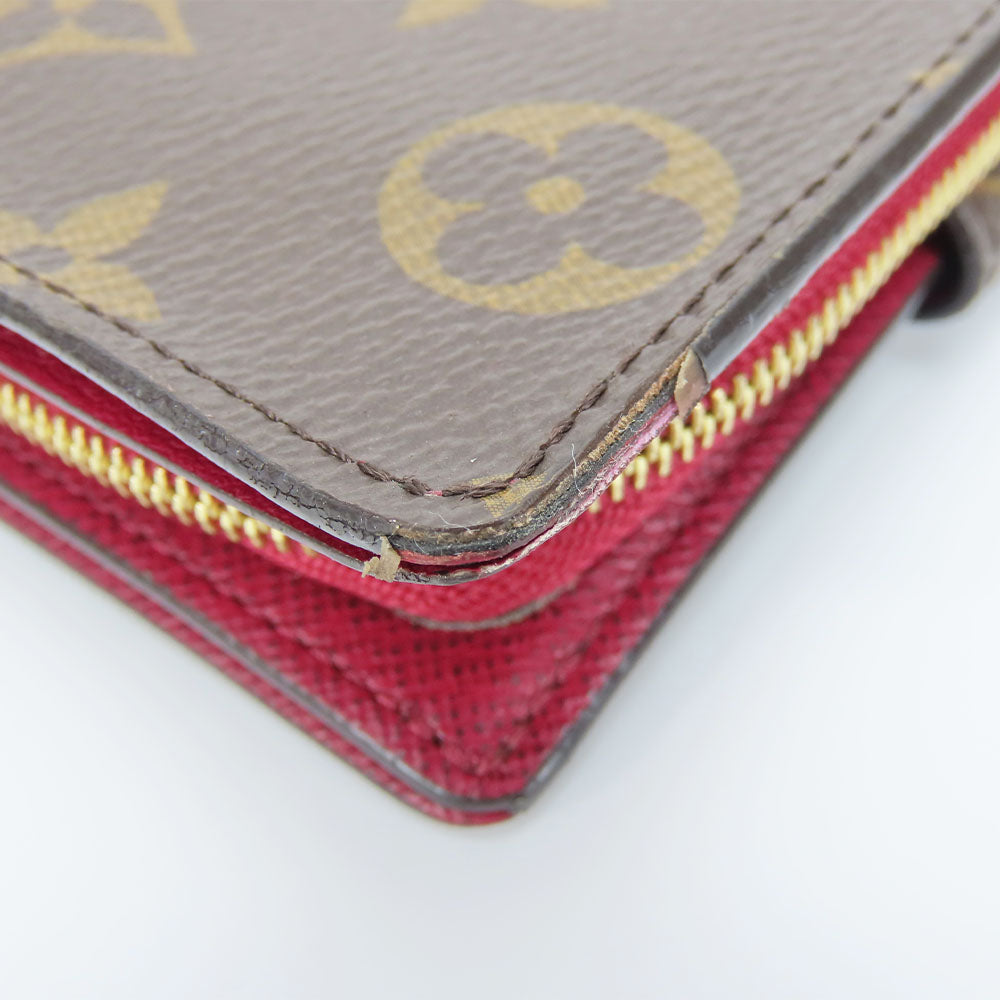 LOUIS VUITTON Bifold Wallet M69433 Monogram Fuchsia Portefeuille juliet Women Used