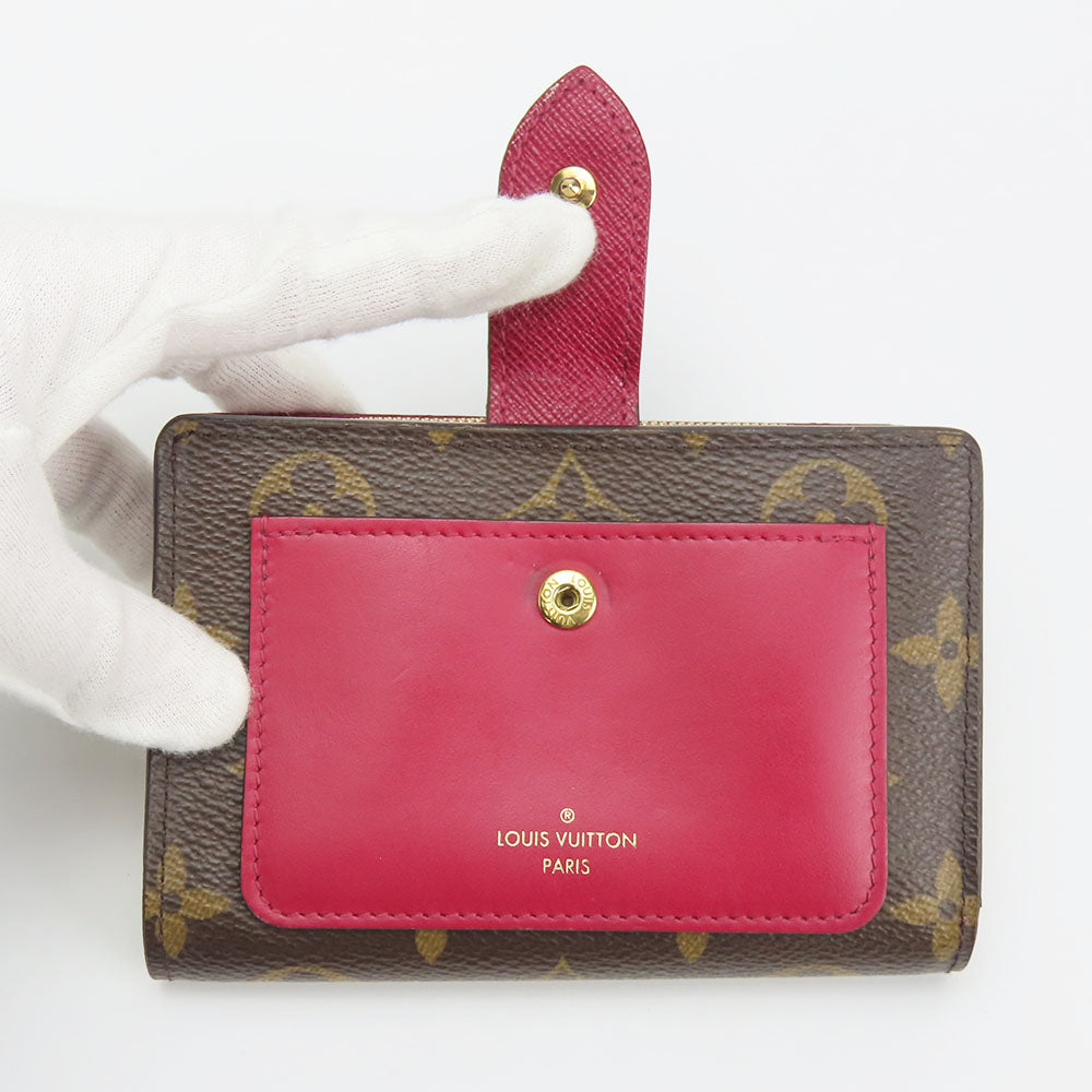 LOUIS VUITTON Bifold Wallet M69433 Monogram Fuchsia Portefeuille juliet Women Used