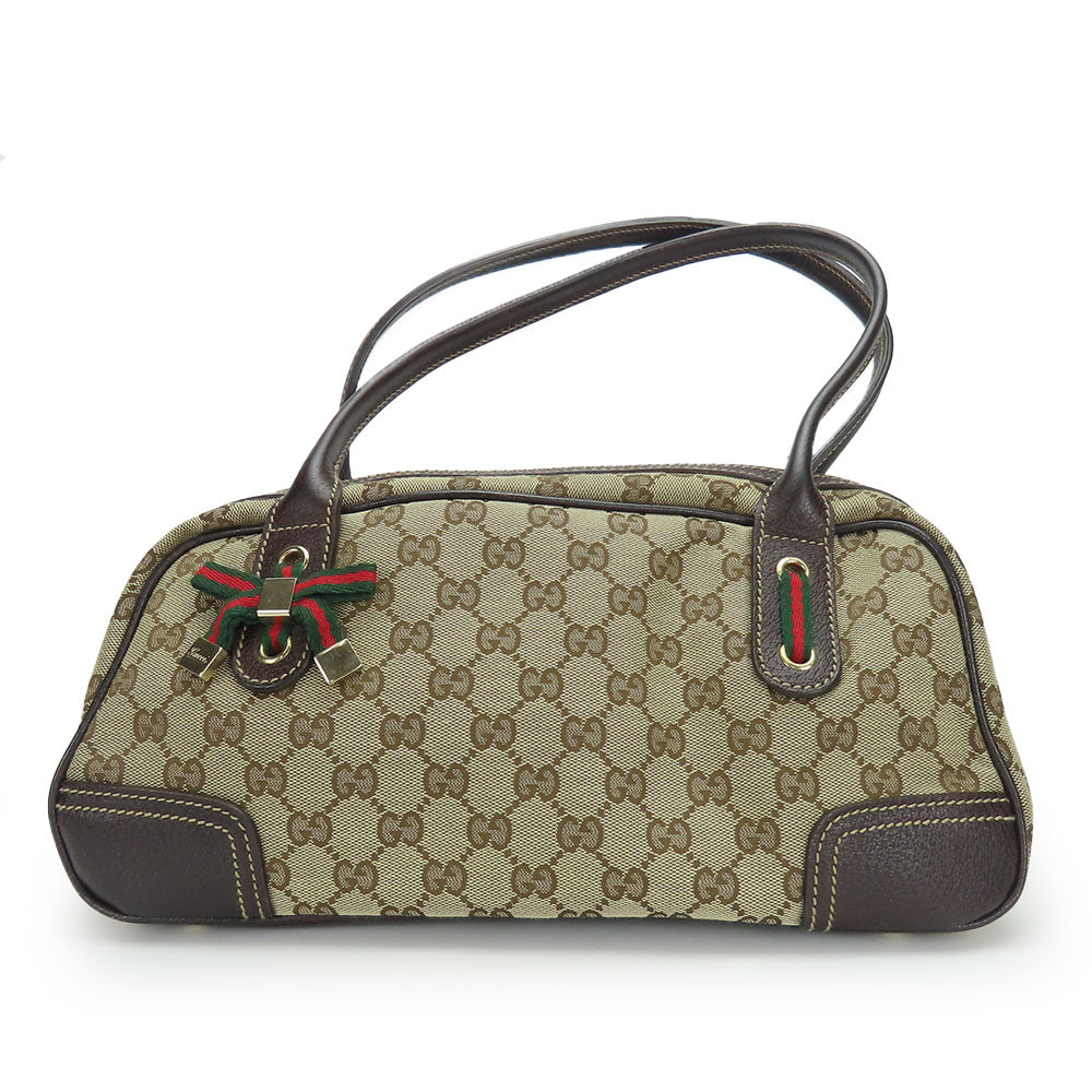 GUCCI Boston Duffel bag 161720 GG canvas, leather beige Sherry Women Used
