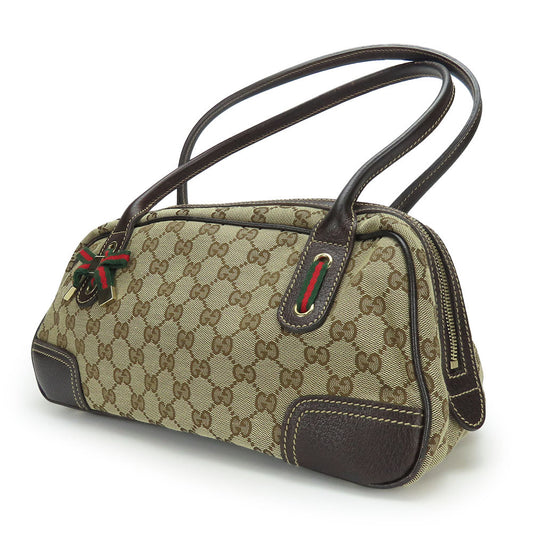 GUCCI Boston Duffel bag 161720 GG canvas, leather beige Sherry Women Used