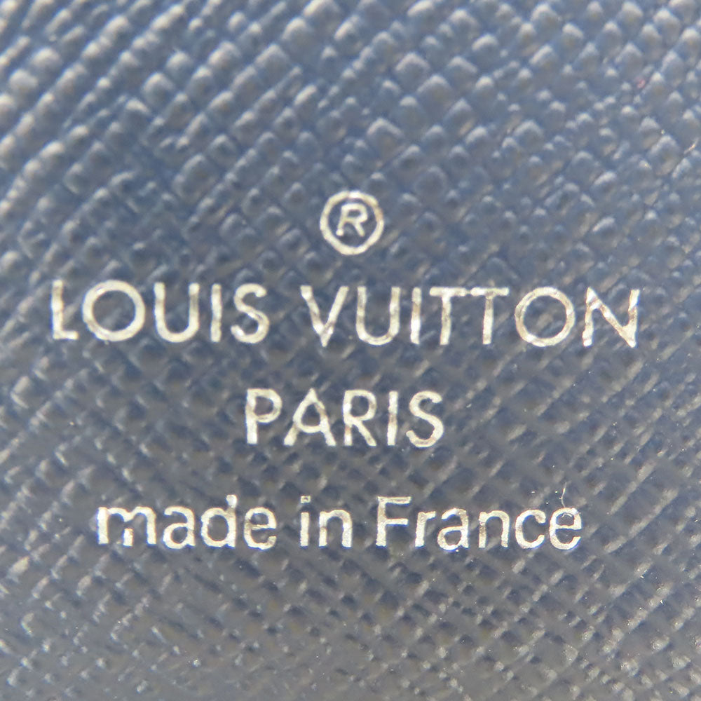 LOUIS VUITTON Bifold Wallet M62046 Taiga Blue Marine Portefeuille Amerigo NM mens Used