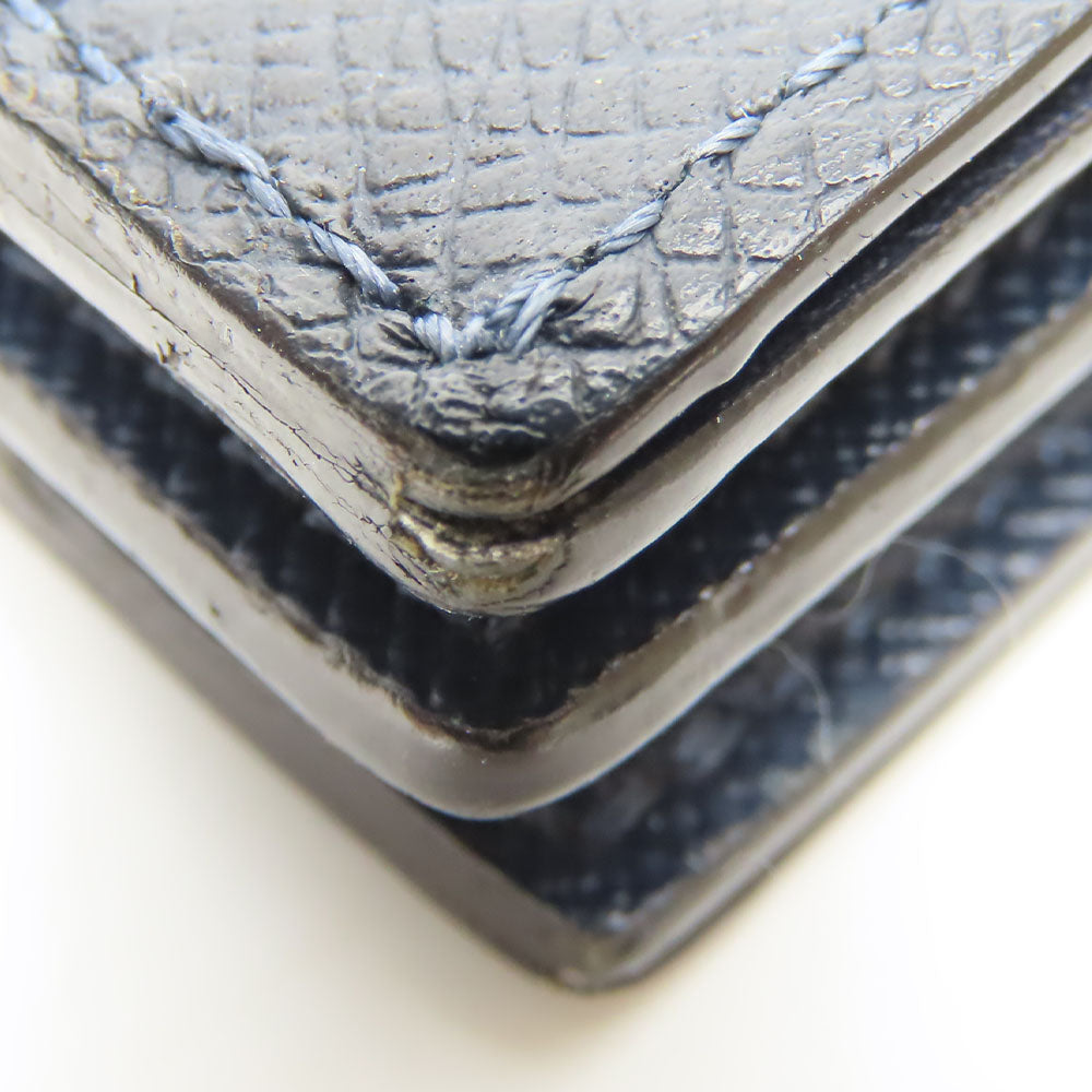 LOUIS VUITTON Bifold Wallet M62046 Taiga Blue Marine Portefeuille Amerigo NM mens Used