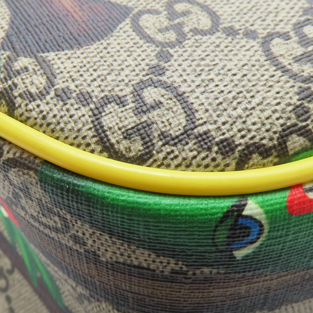 GUCCI Backpack 433578 GG Supreme canvas, leather beige Smiling Plant Chilled license Women Used
