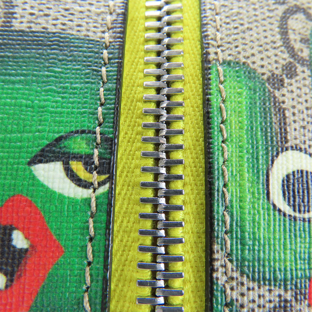 GUCCI Backpack 433578 GG Supreme canvas, leather beige Smiling Plant Chilled license Women Used
