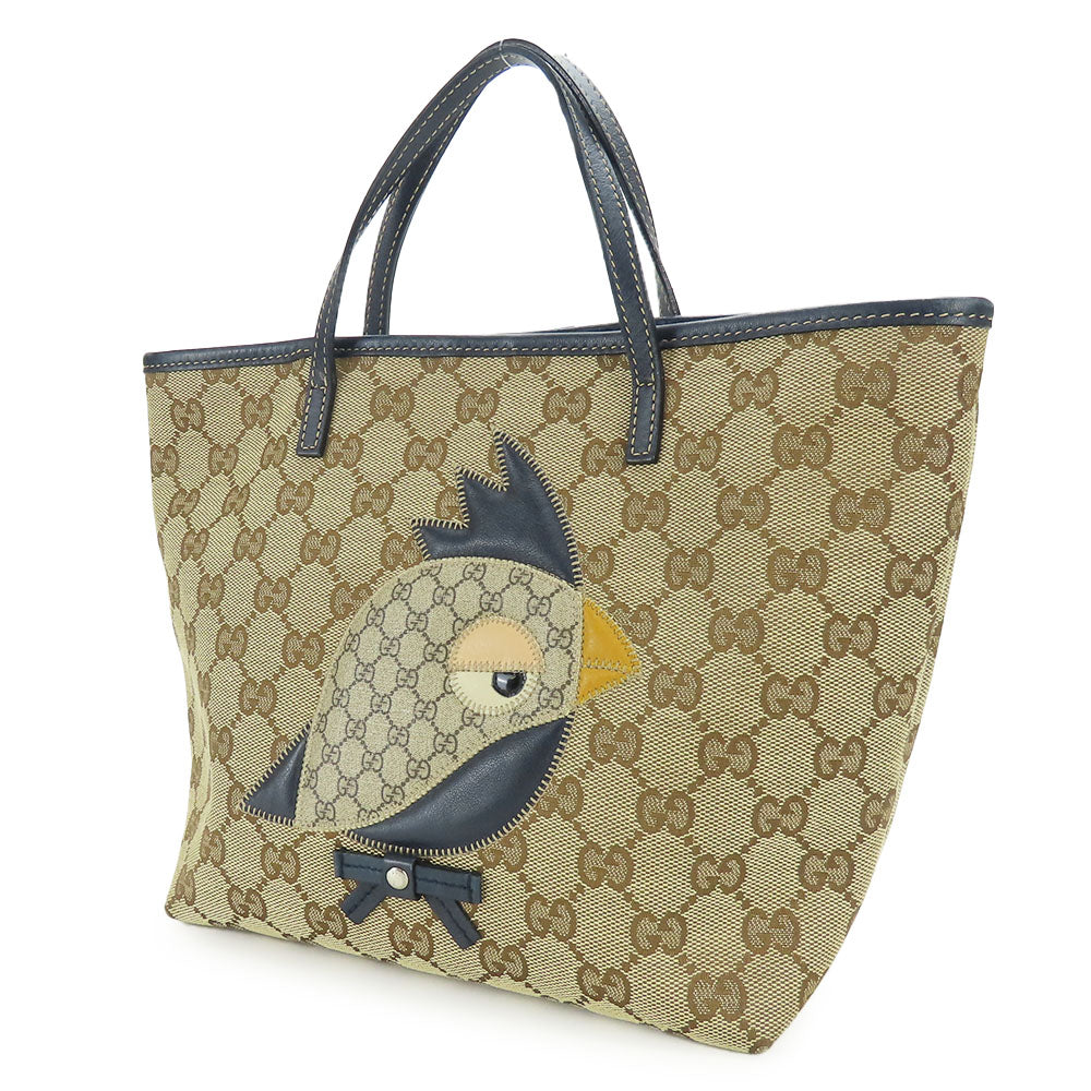 GUCCI Handbag 271101 GG canvas , leather , GG Supreme canvas beige Chilled license Papagallo Women Used