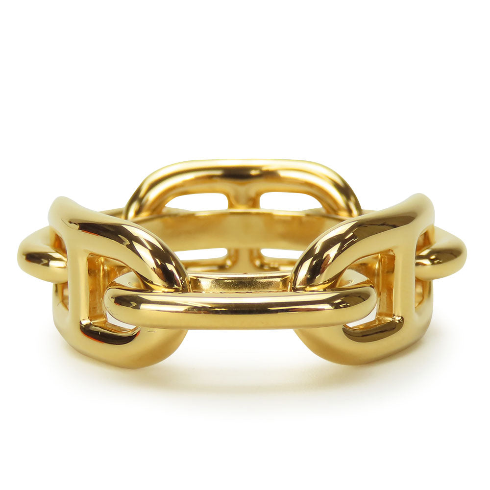 HERMES Scarf ring metal gold Chene Dunkle Women Used