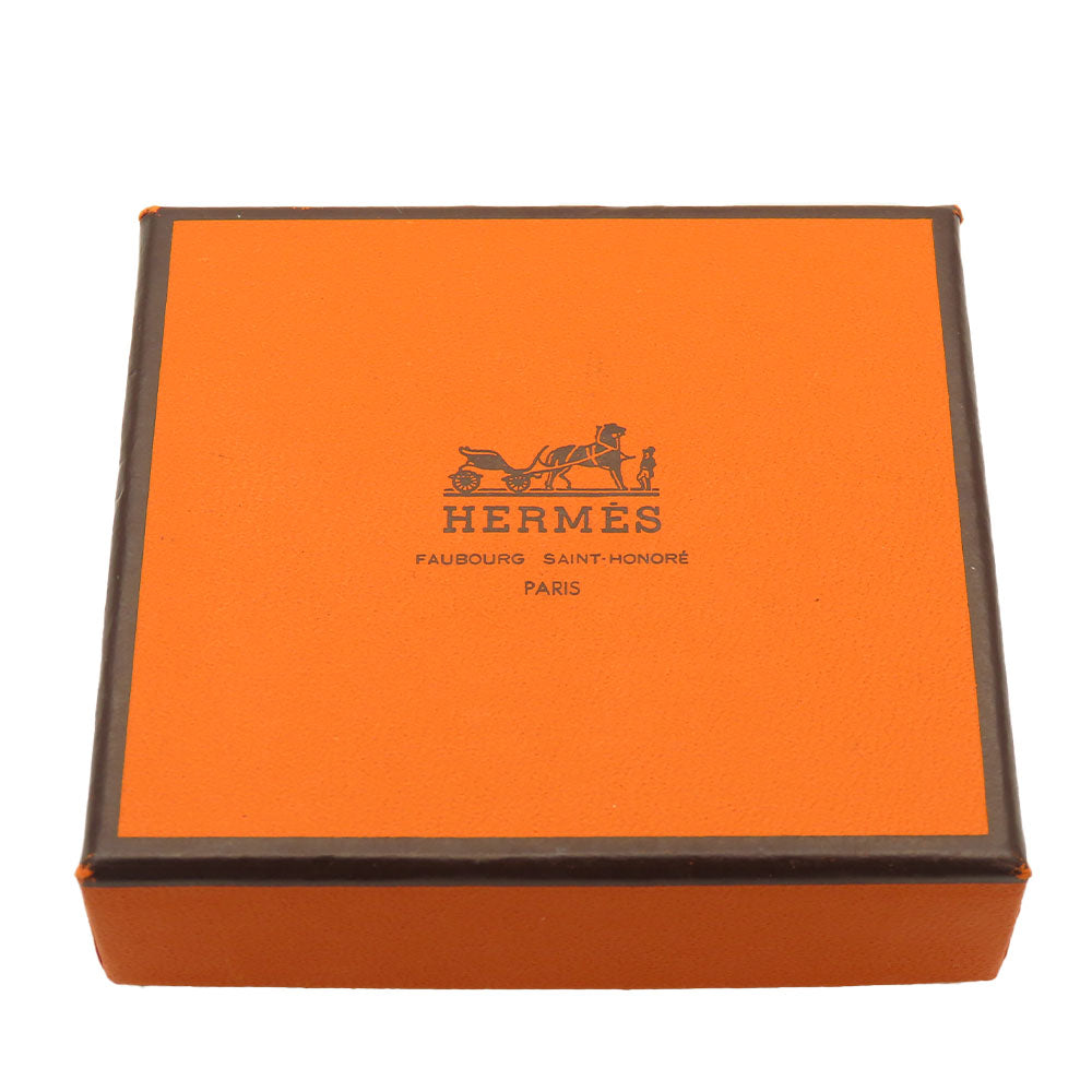 HERMES Bag charm Leather, Silver925 Brown Women Used