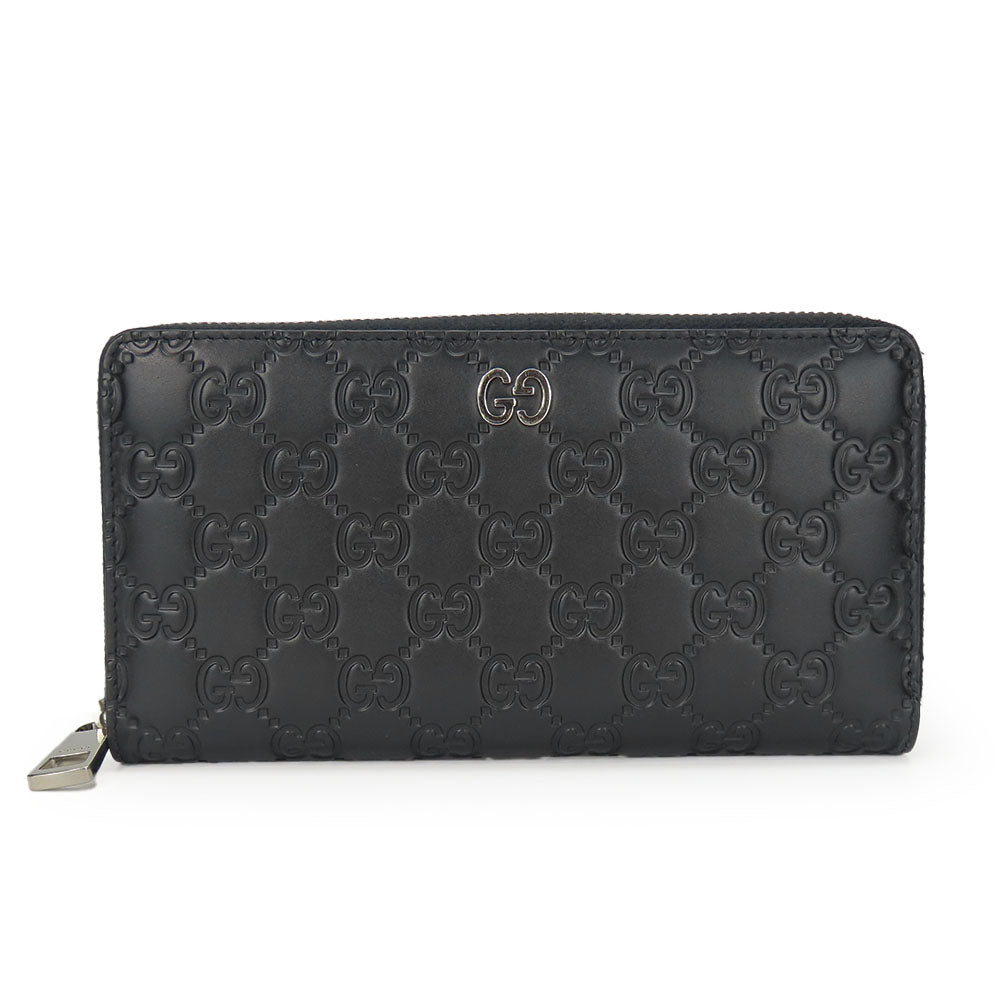 GUCCI Long Wallet Purse 473928 Guccisima black unisex(Unisex) Used