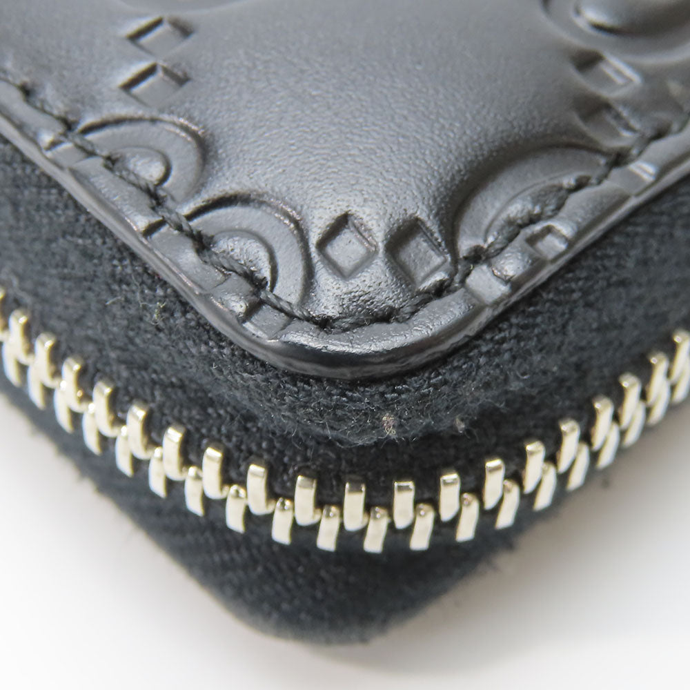 GUCCI Long Wallet Purse 473928 Guccisima black unisex(Unisex) Used