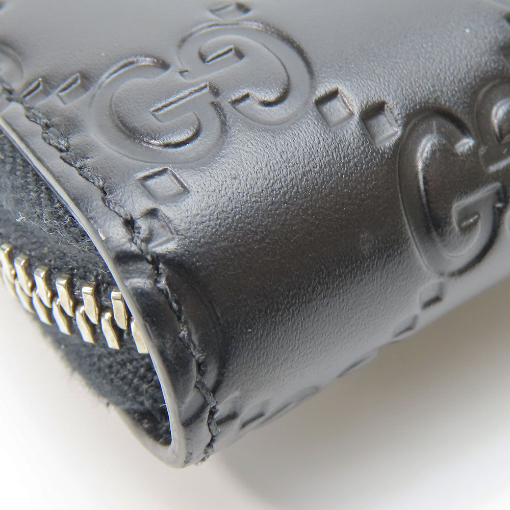 GUCCI Long Wallet Purse 473928 Guccisima black unisex(Unisex) Used