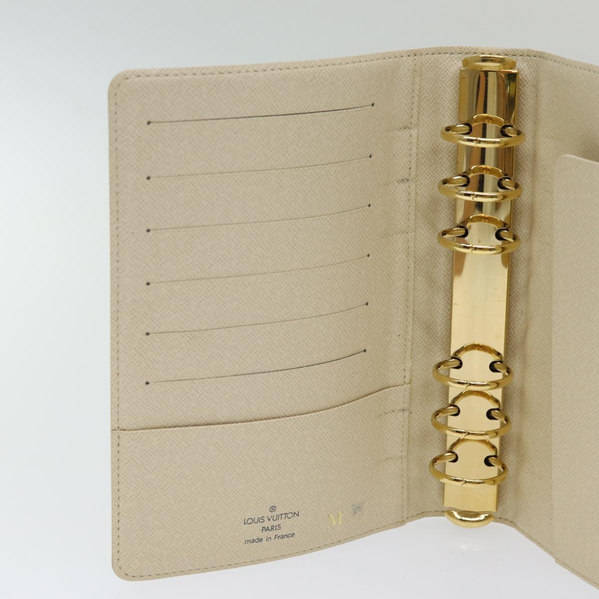 LOUIS VUITTON Damier Azur Agenda MM Day Planner Cover R20707 LV Auth 83749