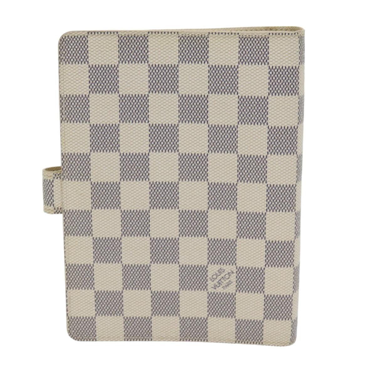 LOUIS VUITTON Damier Azur Agenda MM Day Planner Cover R20707 LV Auth 83749