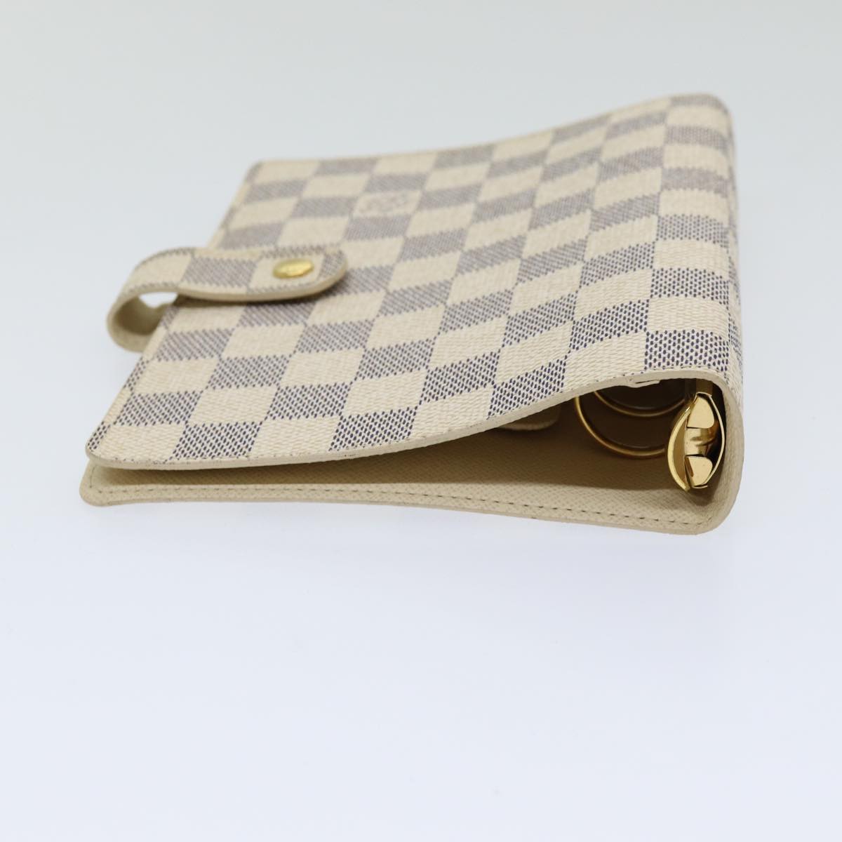 LOUIS VUITTON Damier Azur Agenda MM Day Planner Cover R20707 LV Auth 83749