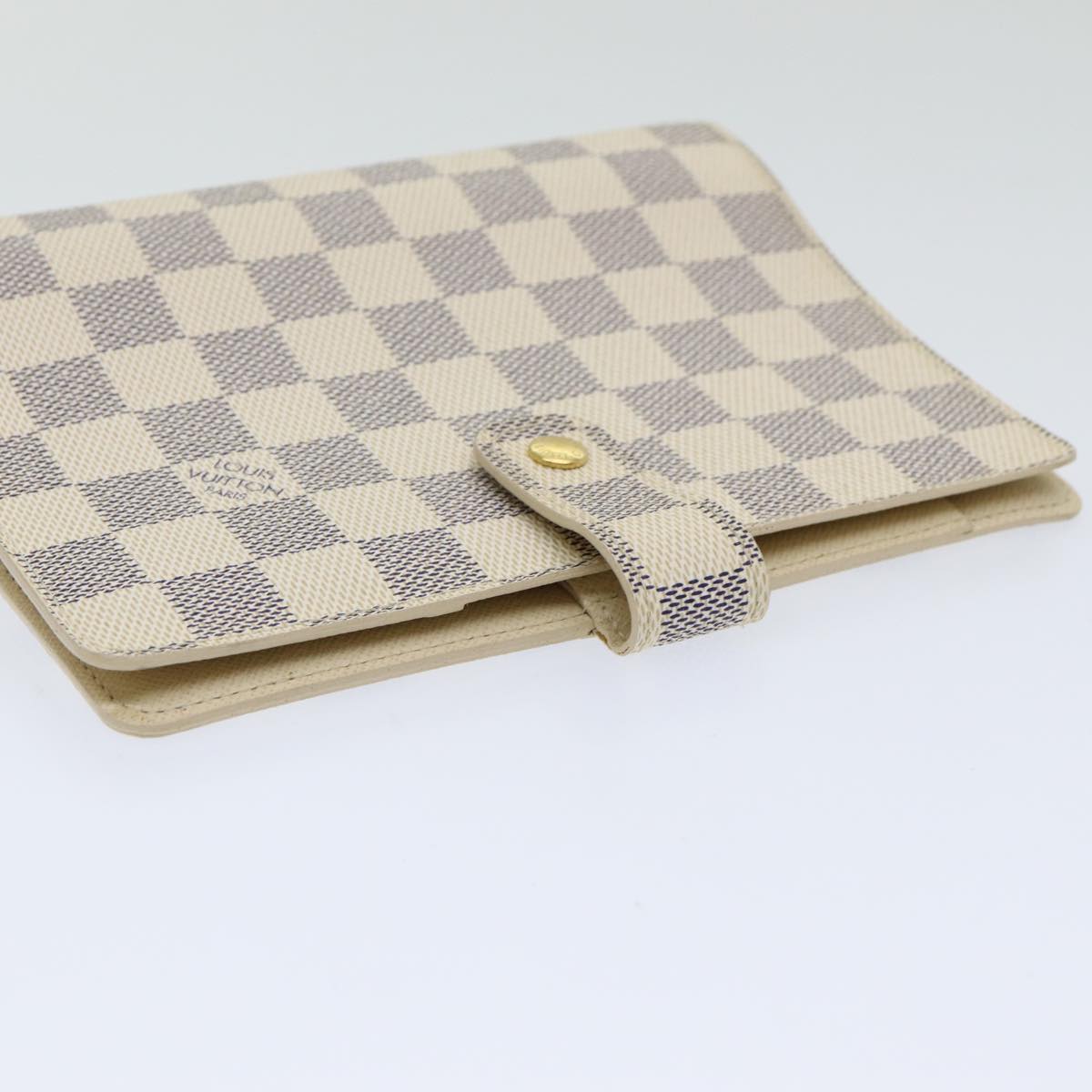 LOUIS VUITTON Damier Azur Agenda MM Day Planner Cover R20707 LV Auth 83749