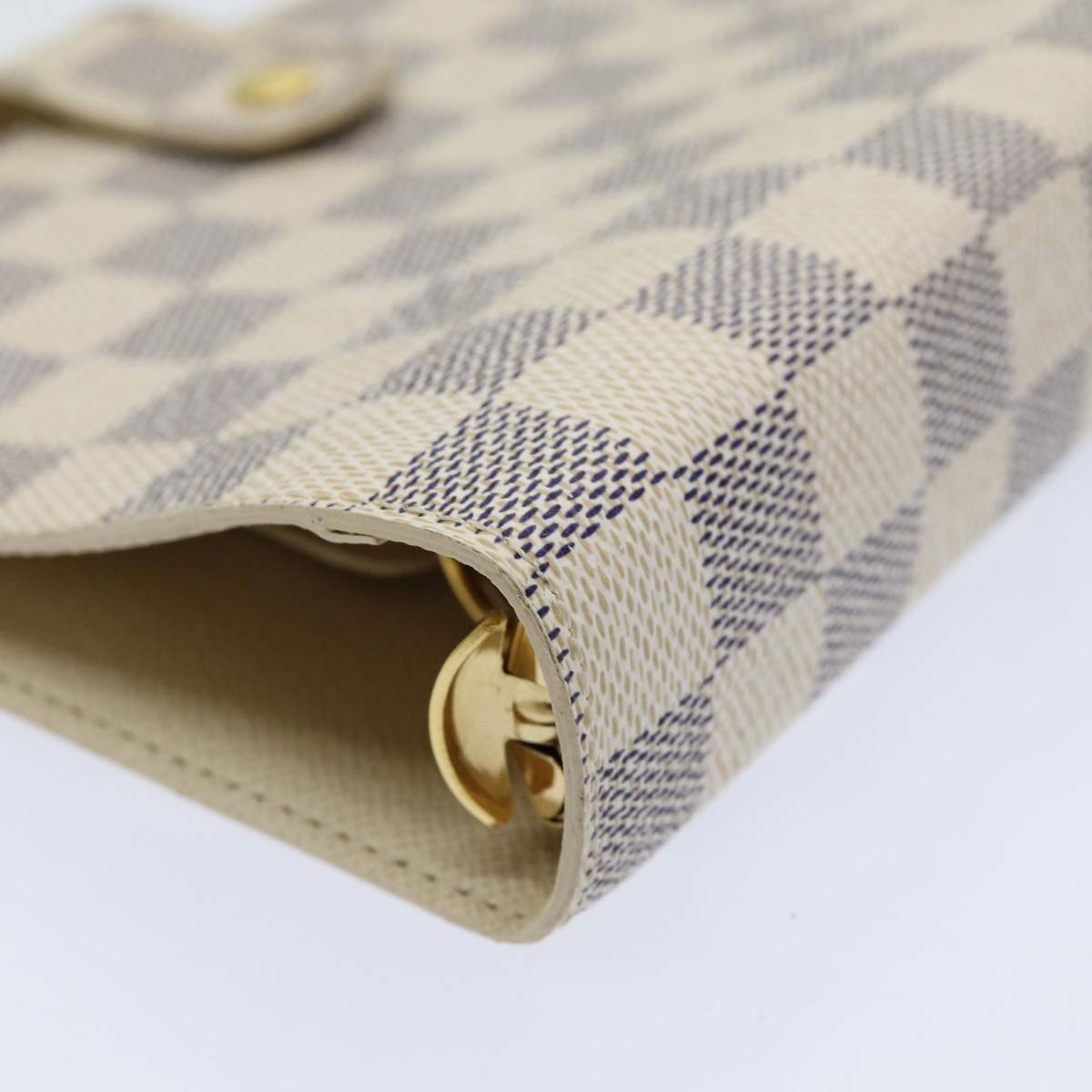 LOUIS VUITTON Damier Azur Agenda MM Day Planner Cover R20707 LV Auth 83749