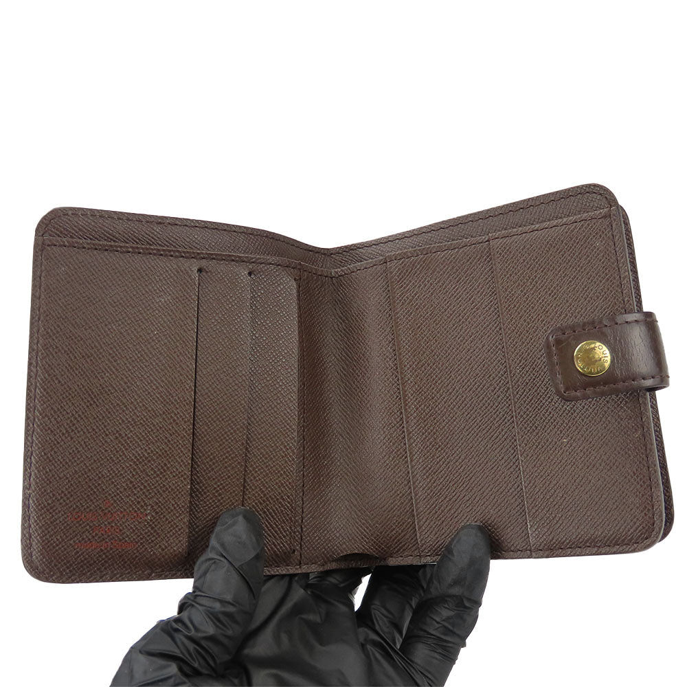LOUIS VUITTON Bifold Wallet N61668 Damier Ebene Compact zip