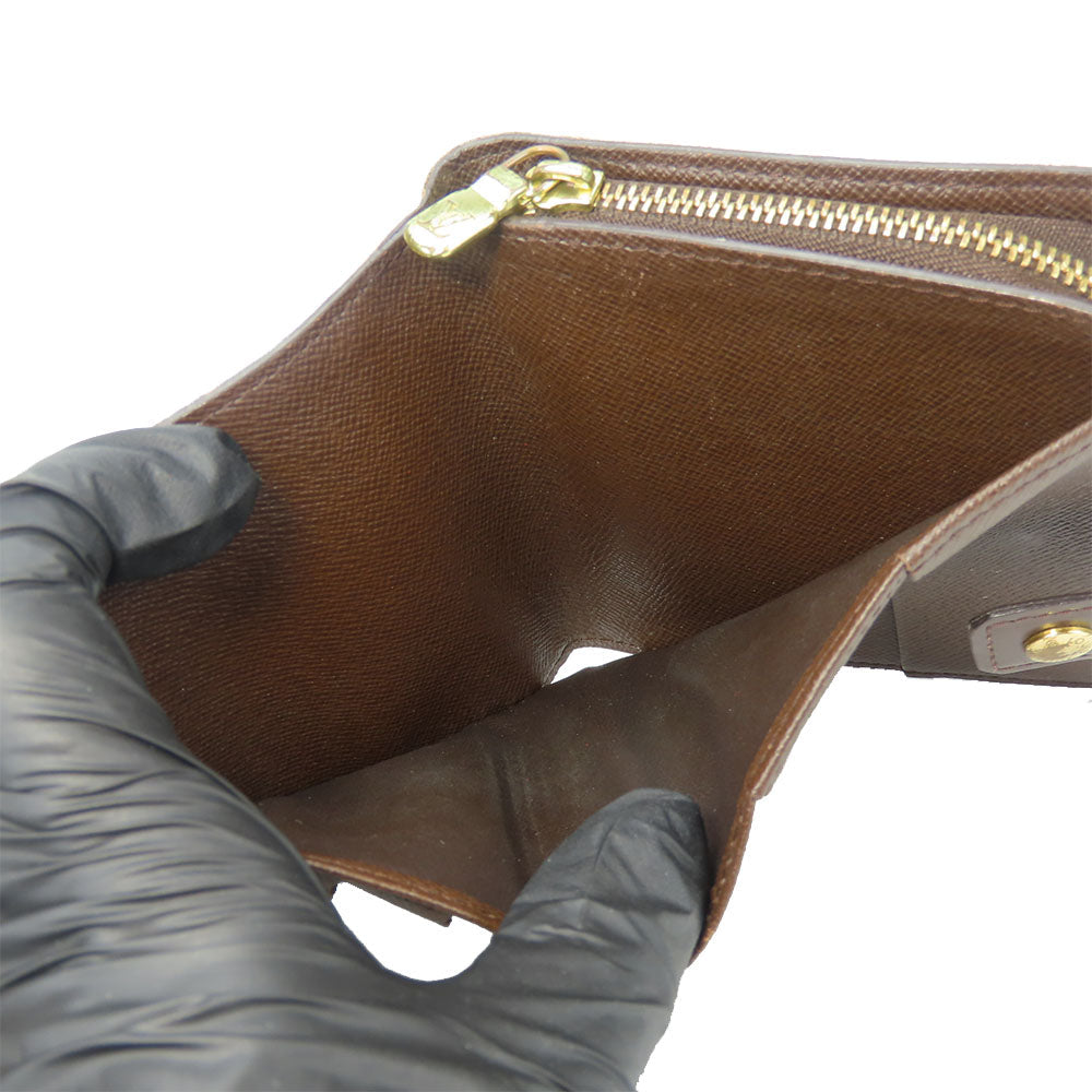 LOUIS VUITTON Bifold Wallet N61668 Damier Ebene Compact zip