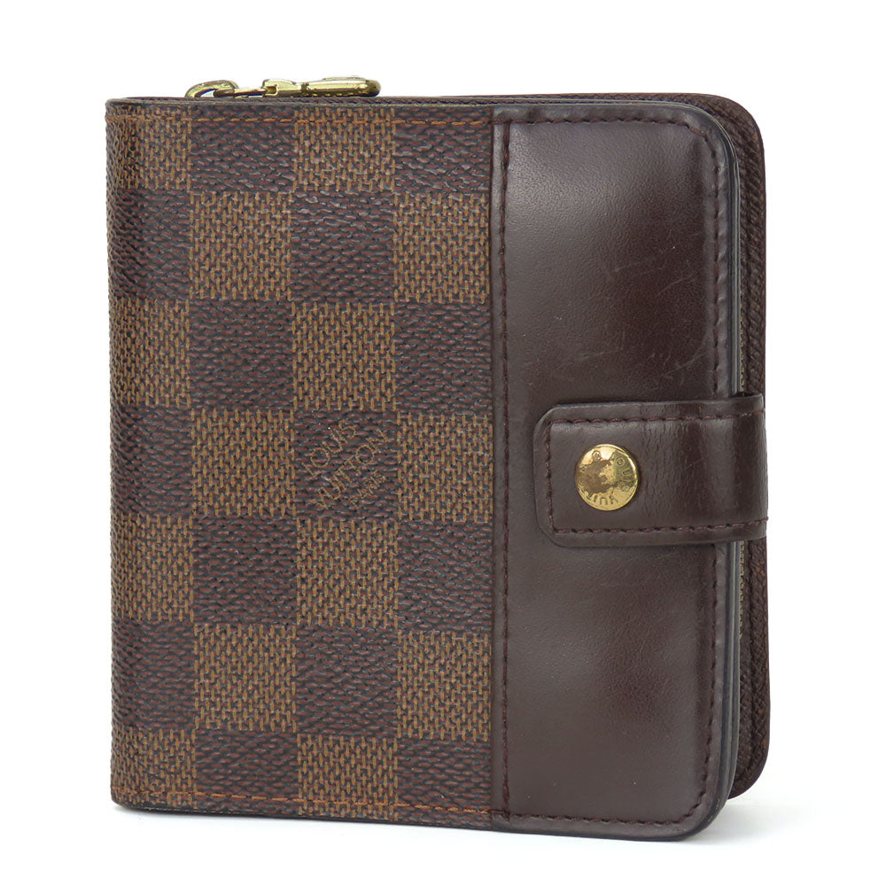 LOUIS VUITTON Bifold Wallet N61668 Damier Ebene Compact zip