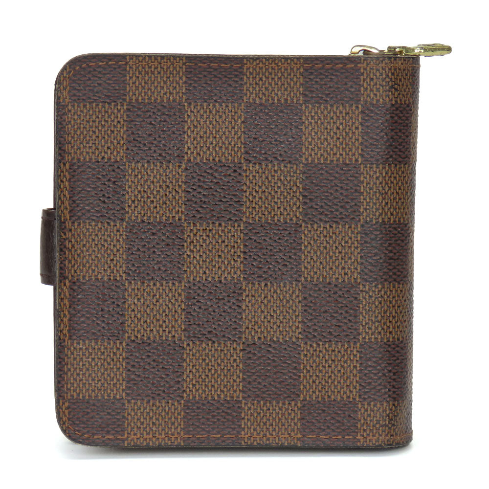 LOUIS VUITTON Bifold Wallet N61668 Damier Ebene Compact zip