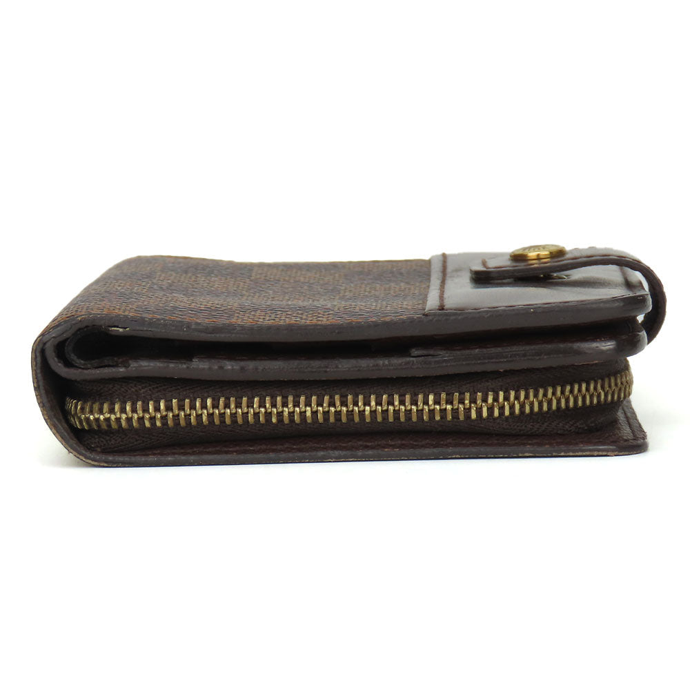 LOUIS VUITTON Bifold Wallet N61668 Damier Ebene Compact zip