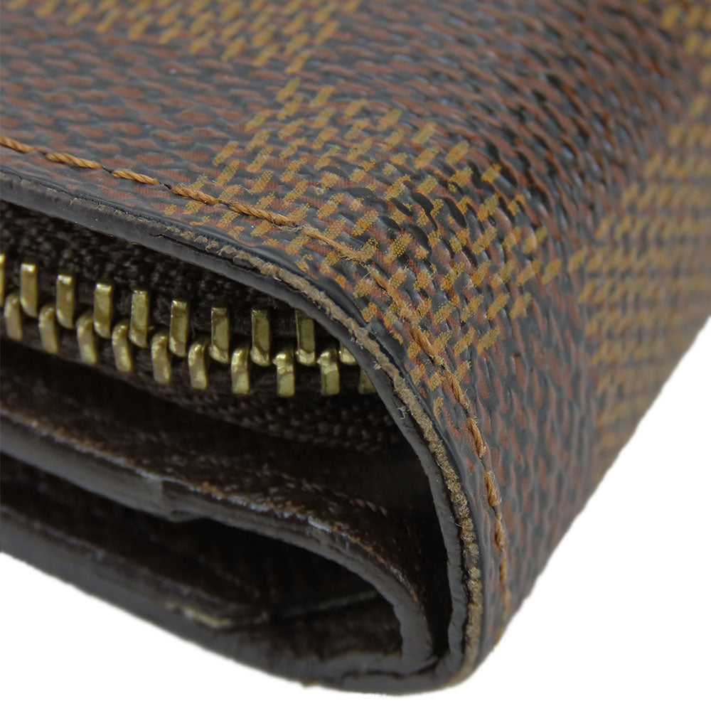 LOUIS VUITTON Bifold Wallet N61668 Damier Ebene Compact zip