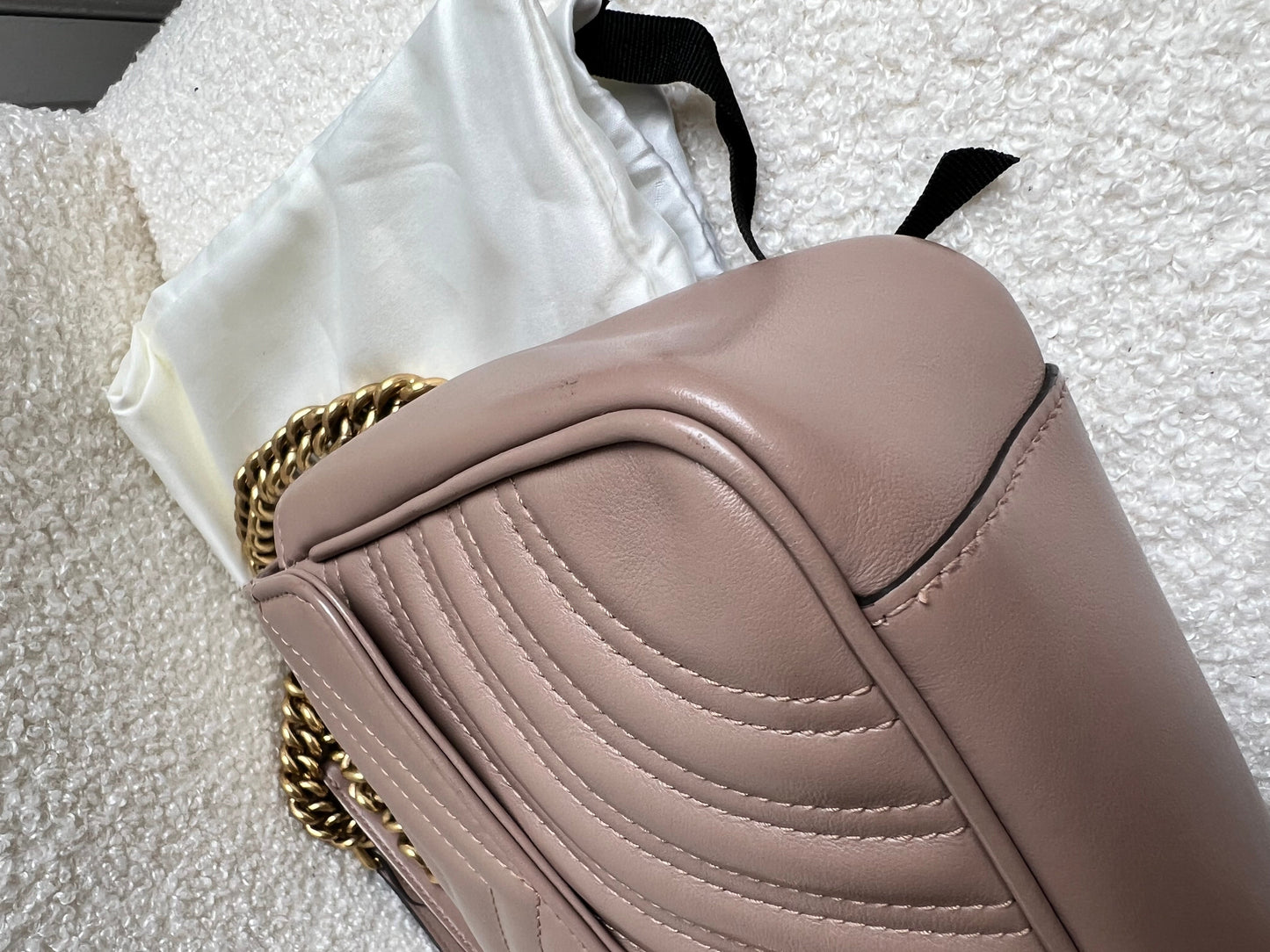 Gucci GG Dusty Pink Marmont Small Shoulder Bag (RRP £2070)