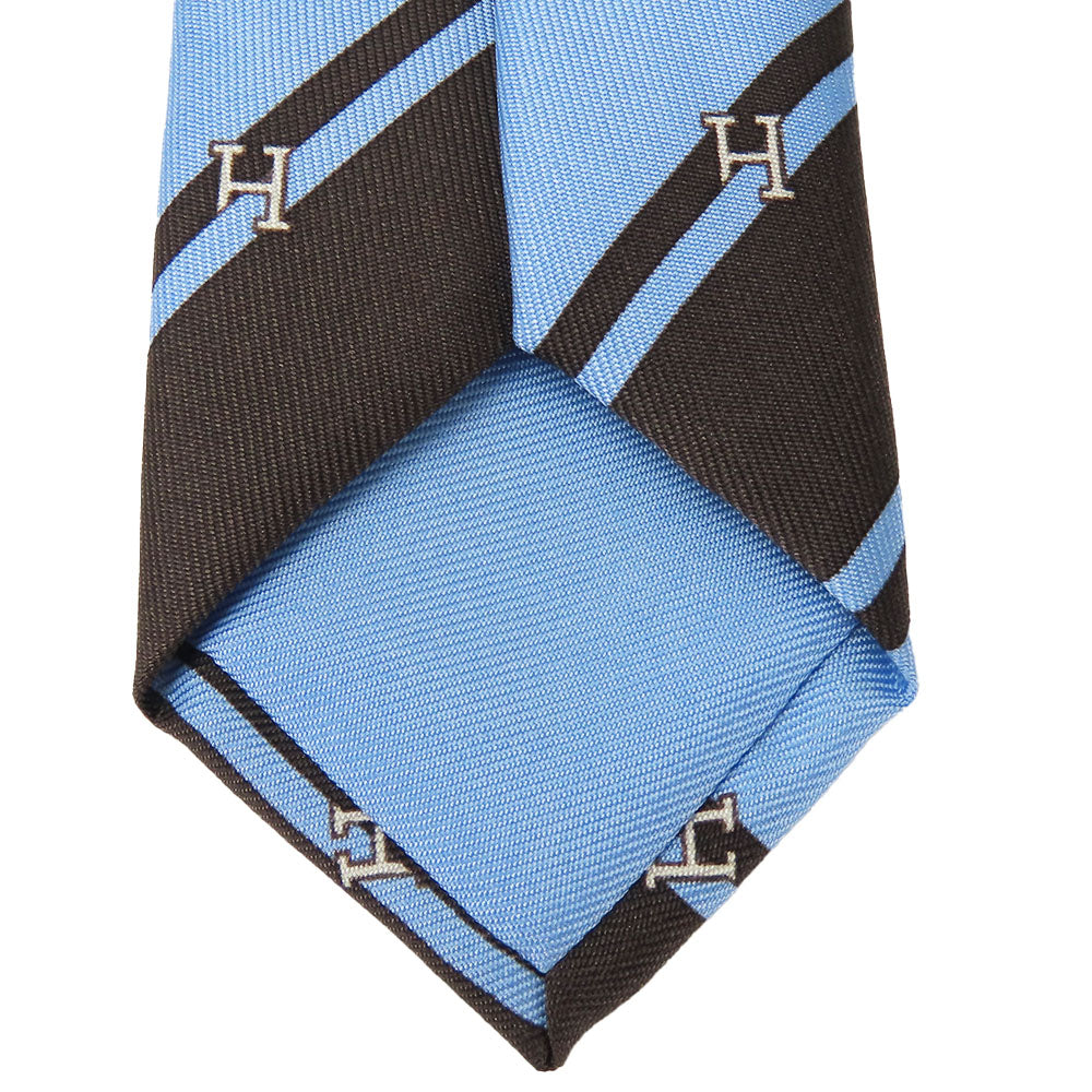 HERMES tie silk blue