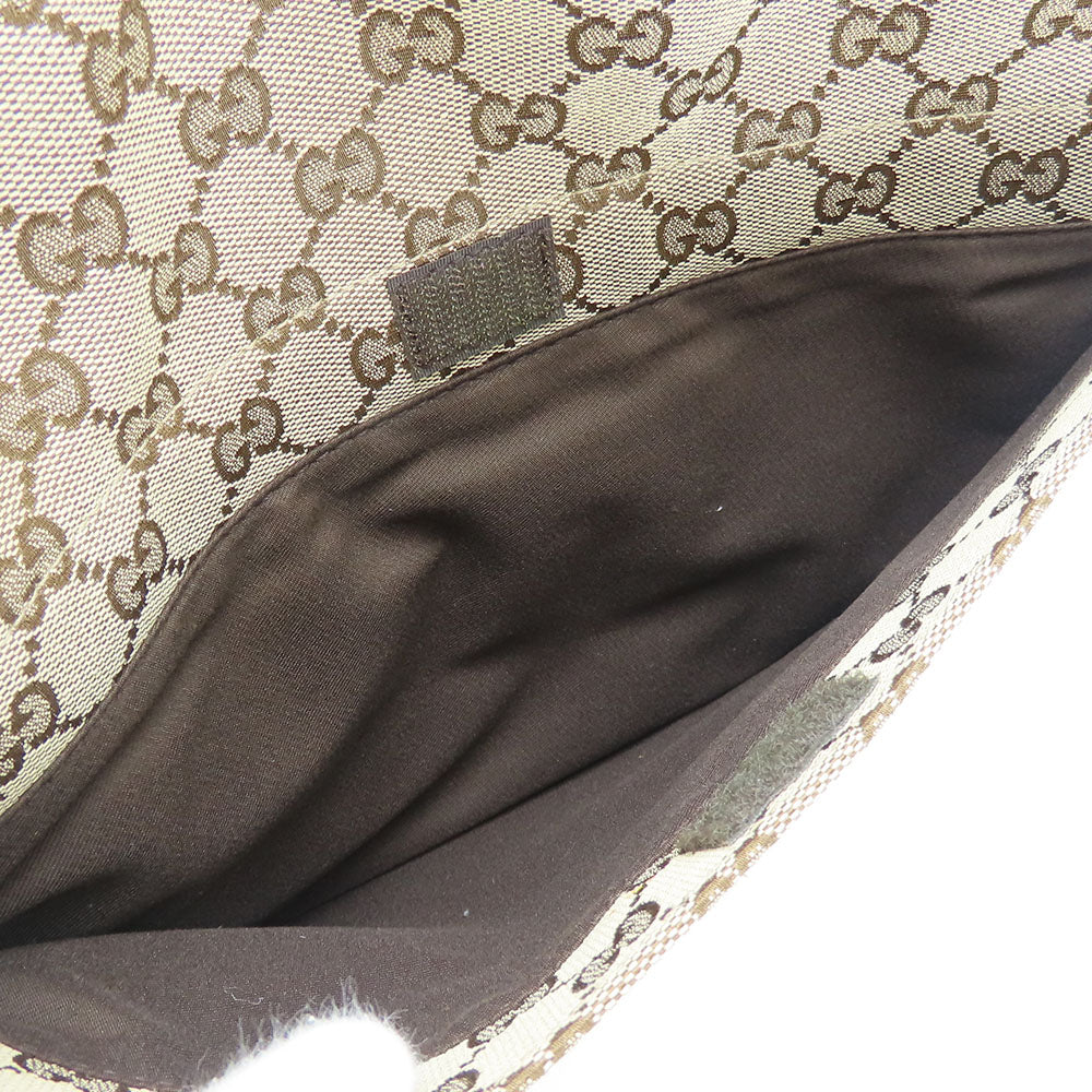 GUCCI Shoulder Bag 146236 GG canvas, leather beige unisex(Unisex) Used