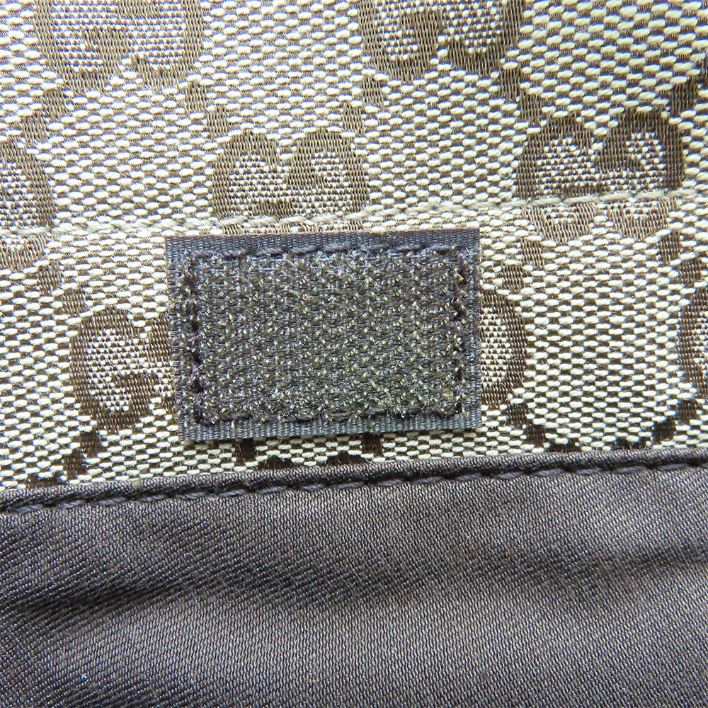 GUCCI Shoulder Bag 146236 GG canvas, leather beige unisex(Unisex) Used