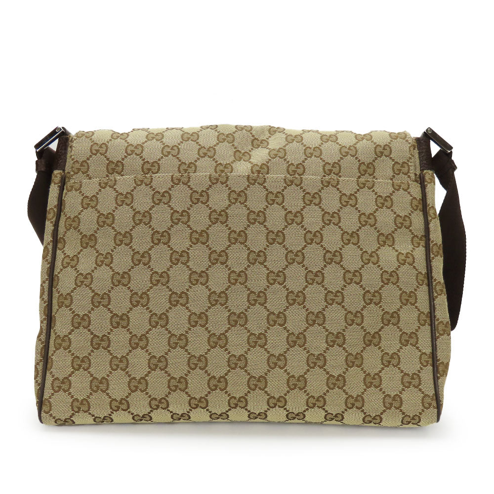 GUCCI Shoulder Bag 146236 GG canvas, leather beige unisex(Unisex) Used
