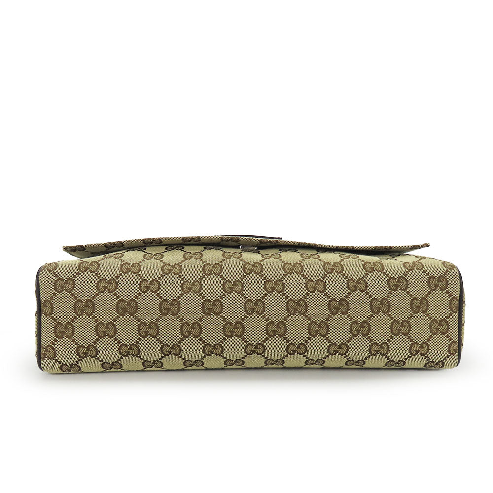 GUCCI Shoulder Bag 146236 GG canvas, leather beige unisex(Unisex) Used