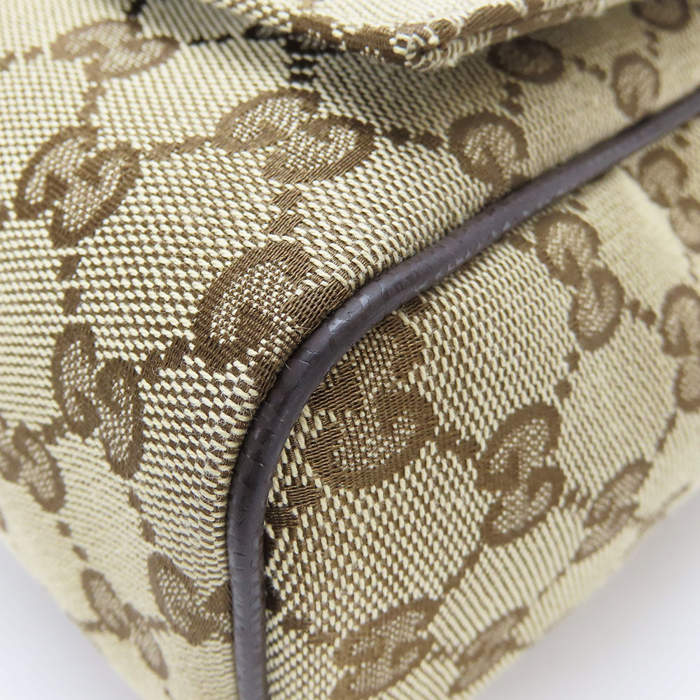 GUCCI Shoulder Bag 146236 GG canvas, leather beige unisex(Unisex) Used