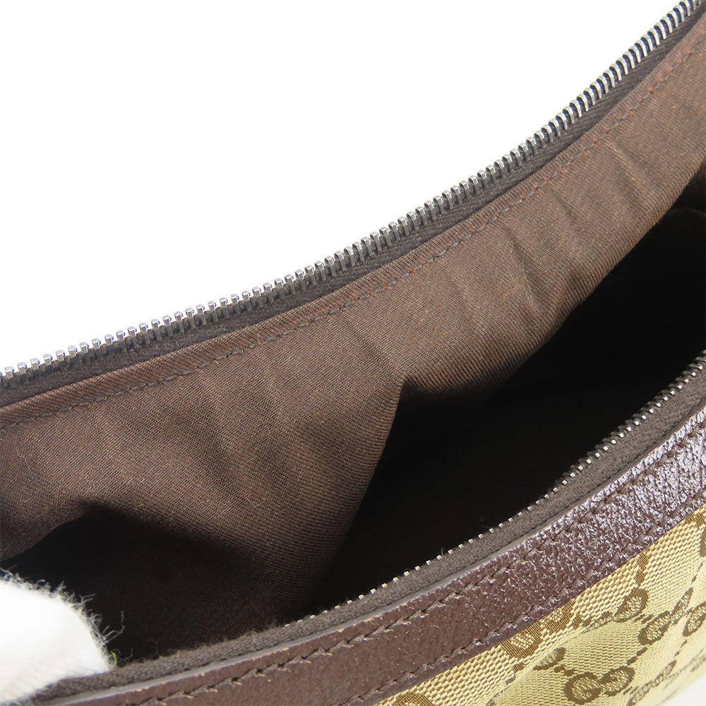 GUCCI Shoulder Bag 182092 GG canvas, leather beige Sherry line Women Used