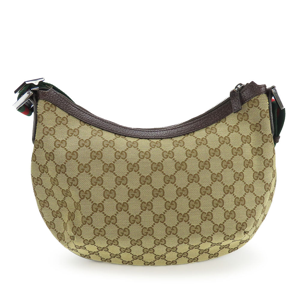 GUCCI Shoulder Bag 182092 GG canvas, leather beige Sherry line Women Used