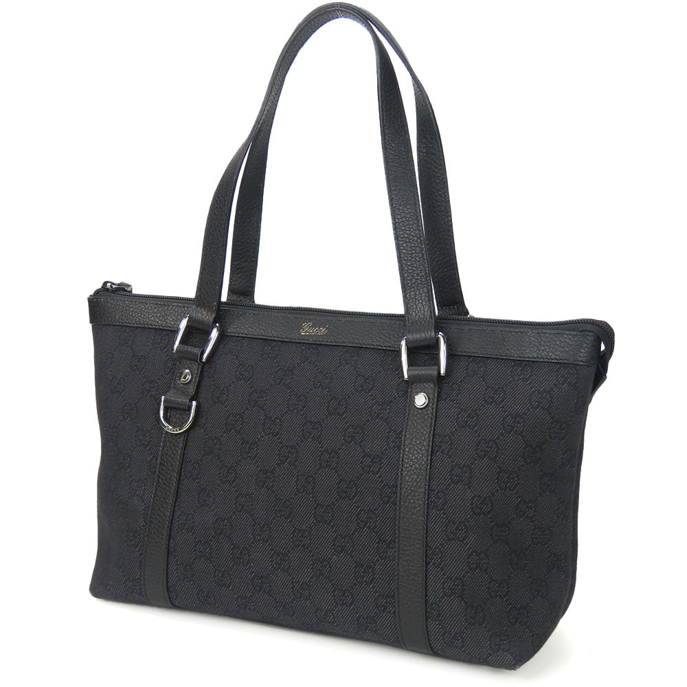 GUCCI Tote Bag 268640 GG canvas black Women Used