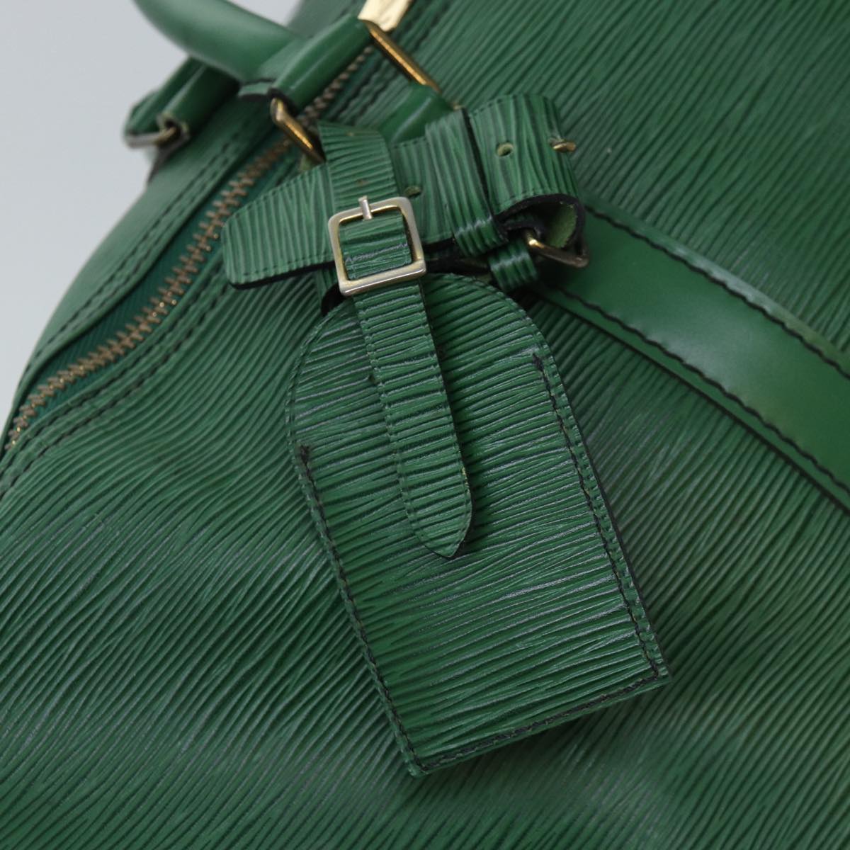 LOUIS VUITTON Epi Keepall 50 Boston Bag Green M42964 LV Auth 84093