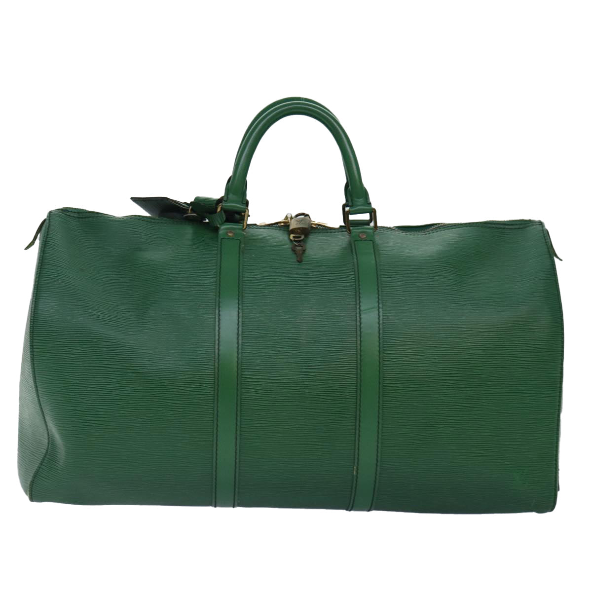 LOUIS VUITTON Epi Keepall 50 Boston Bag Green M42964 LV Auth 84093