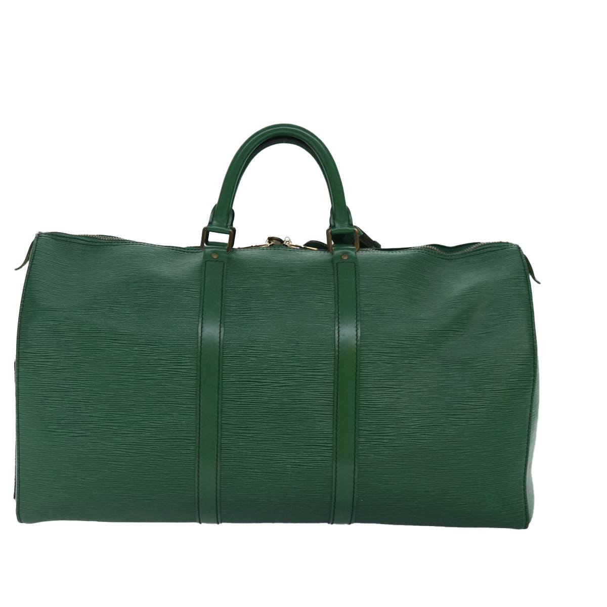 LOUIS VUITTON Epi Keepall 50 Boston Bag Green M42964 LV Auth 84093