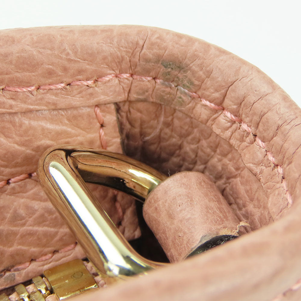 GUCCI Handbag 449241 Leather, GG canvas pink Women Used